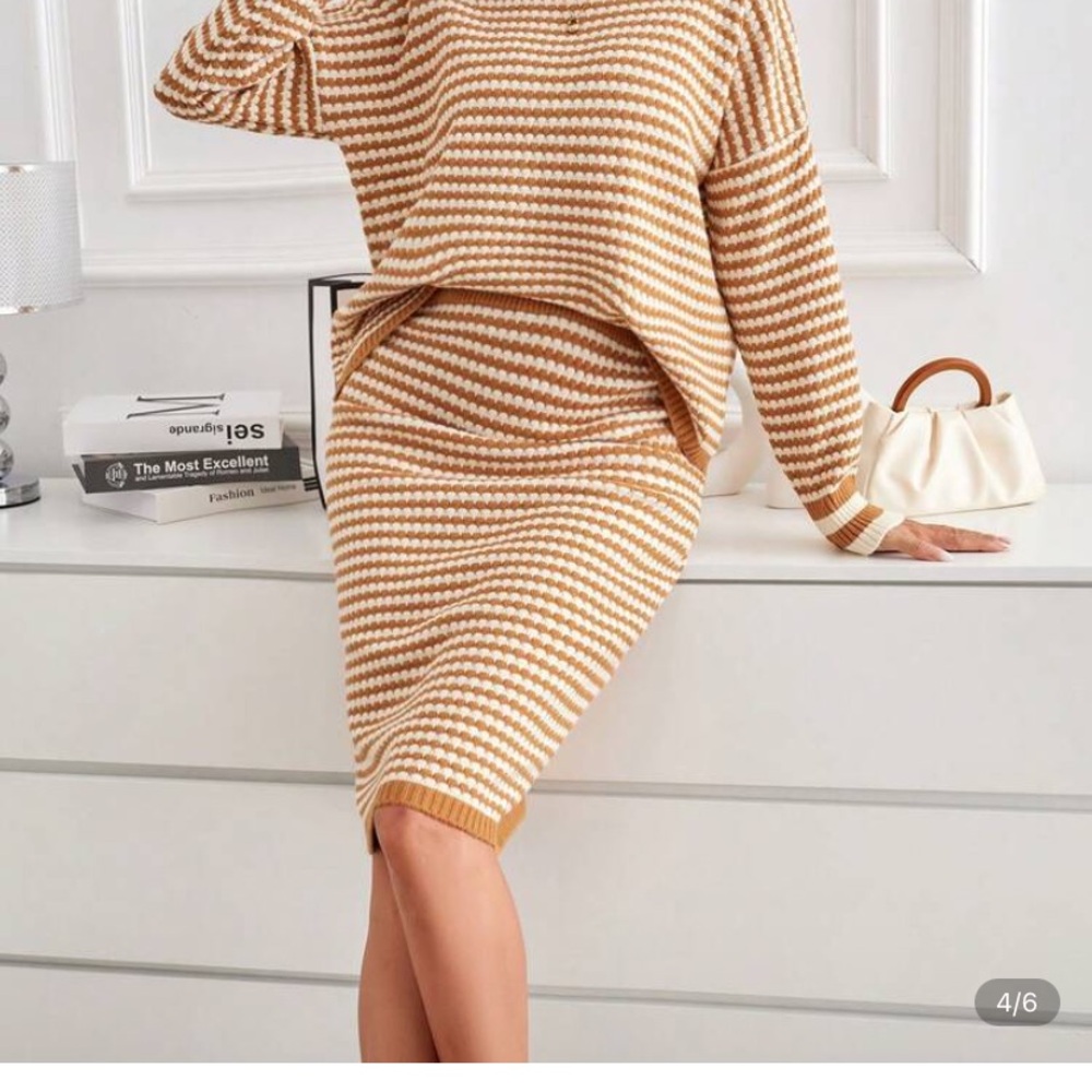 Knit midi set! Skirt and sweater set. Women’s small. Fits modestly!